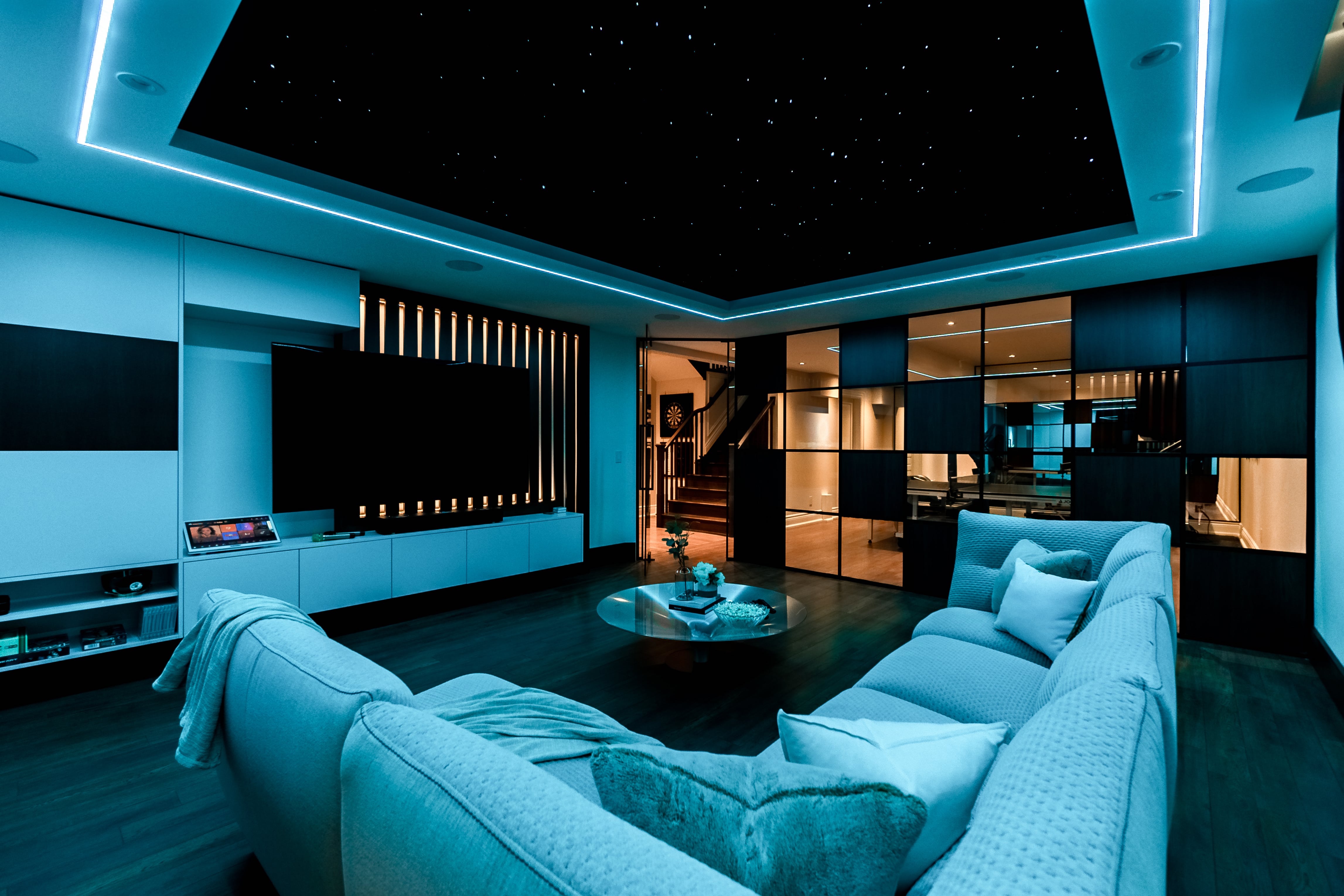 Modern Basement Transformation - RenoMark Renovation