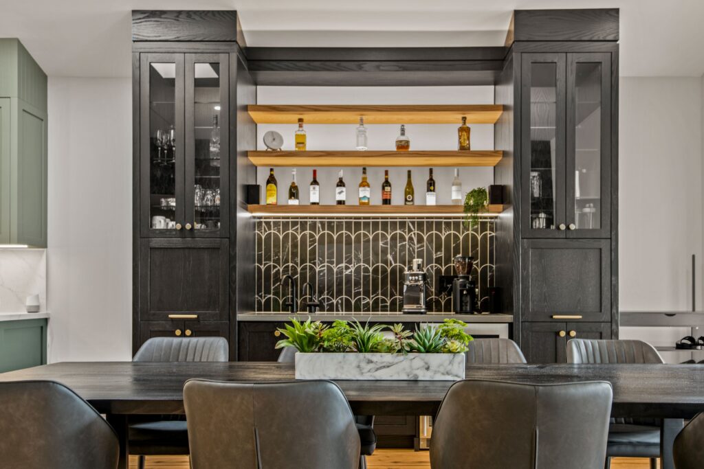 Dark and moody wet bar