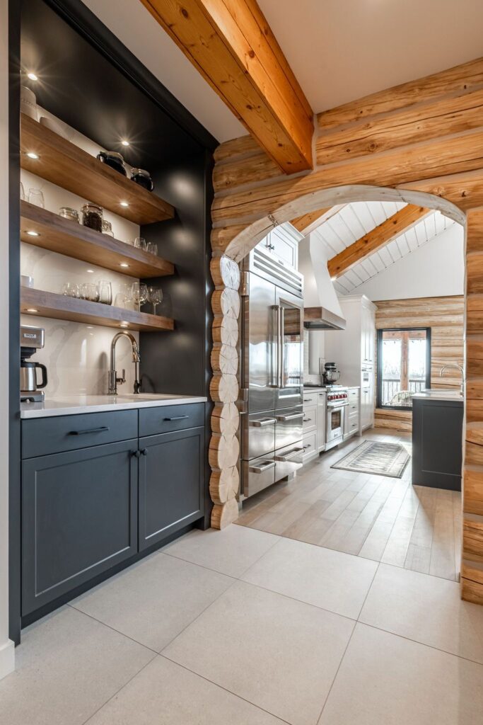 Log house kitchen renovation