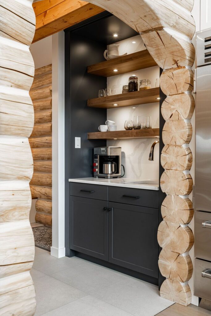 Log house kitchen renovation