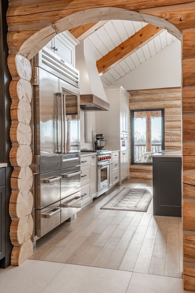 Log house kitchen renovation