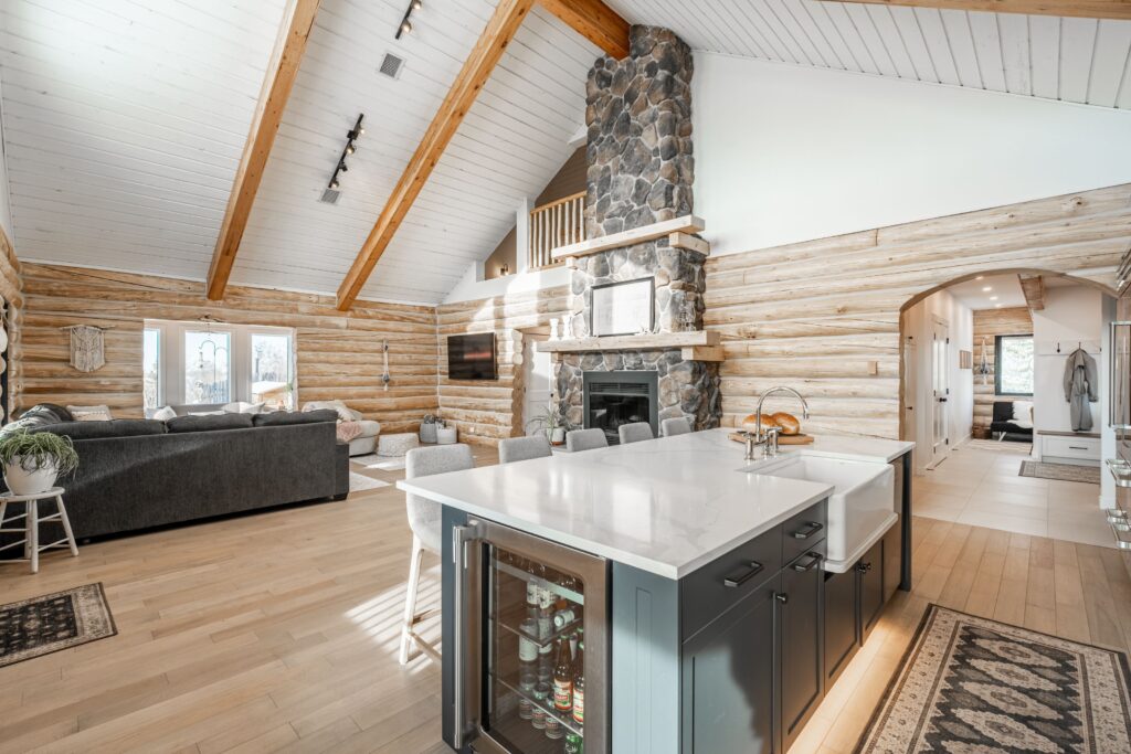 Log house kitchen renovation