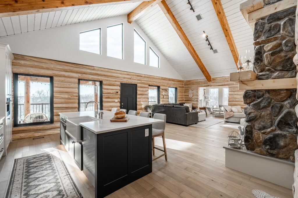 Log house kitchen renovation