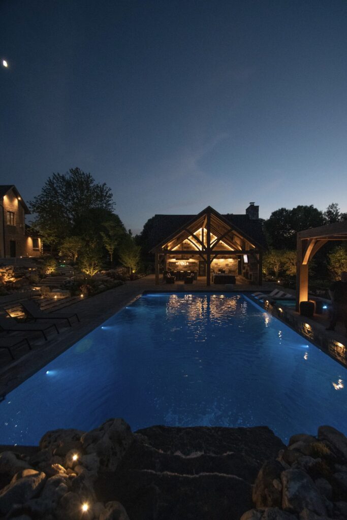 Exterior home upgrade with pool