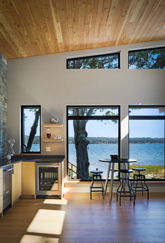 Open-concept games area designed for entertaining and socializing.