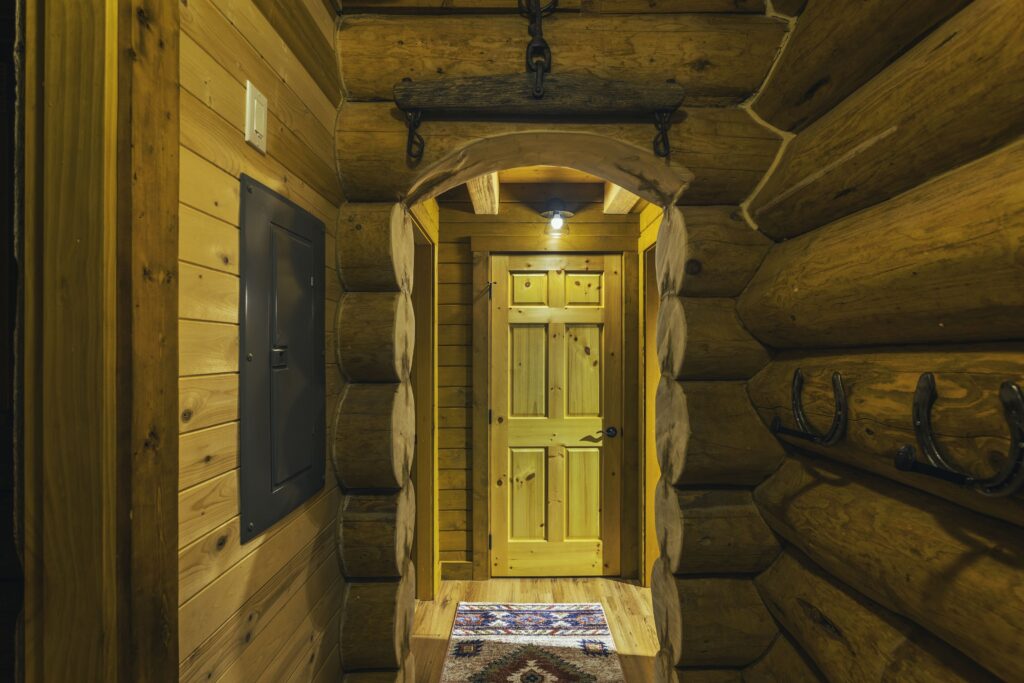 Renovation project blending old and new logs