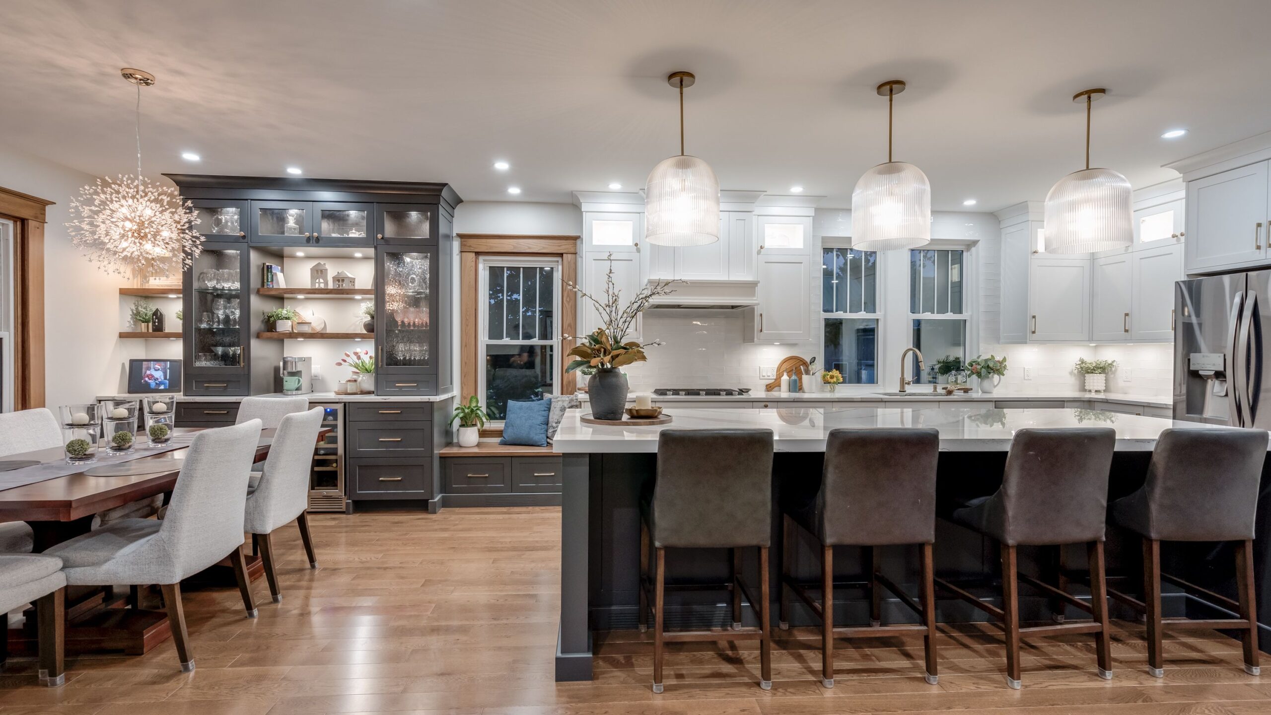 Modern farmhouse design highlighting natural wood accents