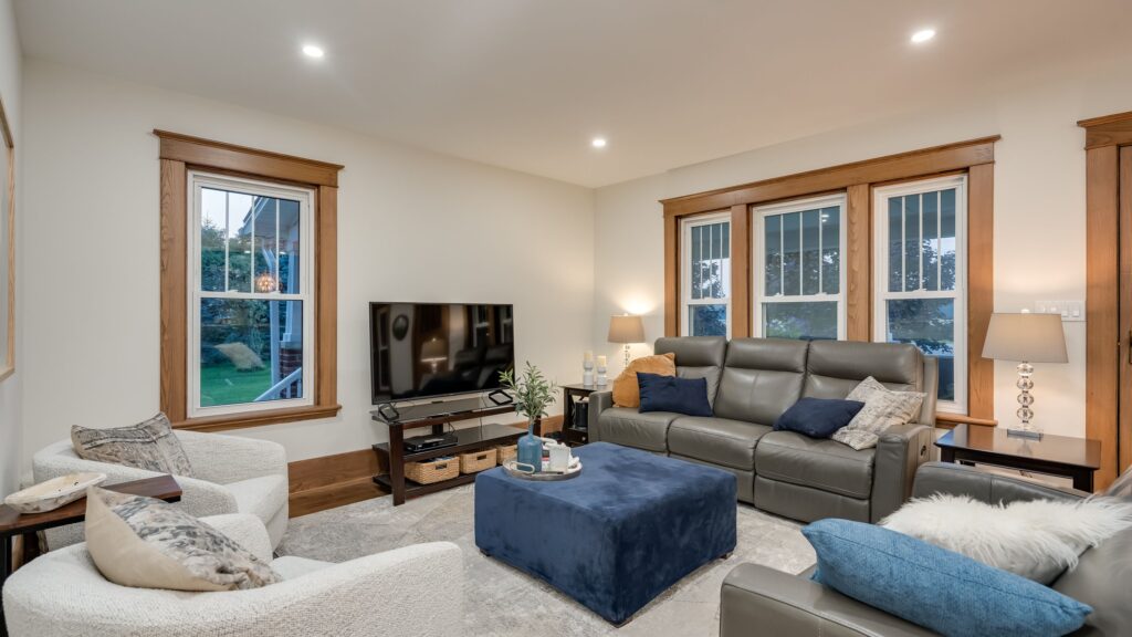Modern farmhouse design highlighting natural wood accents
