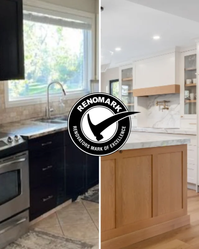 These clients sought to renovate their home to create a more open and cohesive living space by removing the wall that separated the kitchen from the dining and living areas. Their primary goal was to foster a sense of unity and togetherness for their family. 

Learn how @rebornrenovations brought their vision to life here: https://renomark.ca/design-inspiration/project/oakridge-kitchen-renovation/