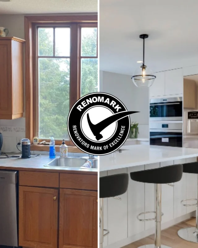 From outdated to outstanding! 🏡✨ @melansonhomes turned a long-held dream into reality with this stunning kitchen transformation in Calgary, AB. With a budget of $62,500, they redefined modern living by incorporating clean lines, warm tones, and a spacious layout. Proud to be a 2025 CHBA National Awards finalist for Best Kitchen Renovation under $70,000! 🌟 

Check out the full story of this modern oasis: https://renomark.ca/design-inspiration/project/a-modern-kitchen-transformation/ #KitchenReno #DesignInspiration #ModernLiving