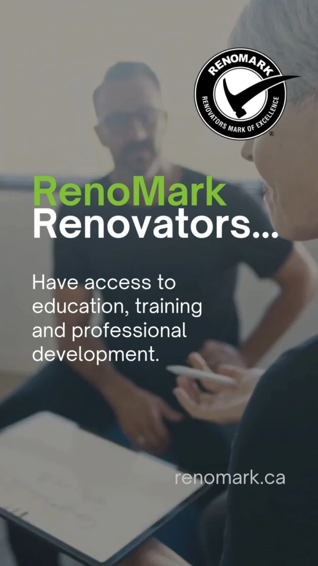 🎥✨ Elevate your renovation experience with #RenoMark! Our members are committed to excellence, thanks to access to top-notch education, training, and professional development. Choose a contractor who values education and growth. 

🔗 https://www.youtube.com/watch?v=5w4bJ77gfmY